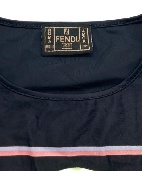 FENDI JEANS（フェンディ ジーンズ）FENDI JEANS (フェンディ ジーンズ) ノースリーブカットソー ブラック サイズ:46の古着・服飾アイテム
