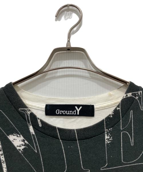 GROUND Y（グラウンドワイ）GROUND Y (グラウンドワイ) プリントTシャツ ブラック×ホワイト サイズ:4の古着・服飾アイテム