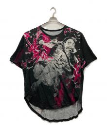GROUND Y×鬼滅の刃（グラウンドワイ×キメツノヤイバ）の古着「Jumbo Round Cut Sew Short Sleeves　禰豆子」｜ブラック