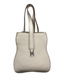 HIROFU（ヒロフ）の古着「ヌーボラレザーハンドバッグ」｜ホワイト