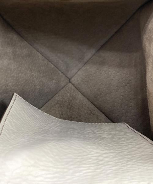 HIROFU（ヒロフ）HIROFU (ヒロフ) ヌーボラレザーハンドバッグ ホワイトの古着・服飾アイテム