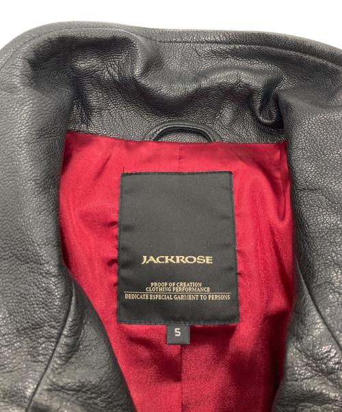 JACKROSE（ジャックローズ）JACKROSE (ジャックローズ) ダブルジップレザージャケット ブラック サイズ:5の古着・服飾アイテム
