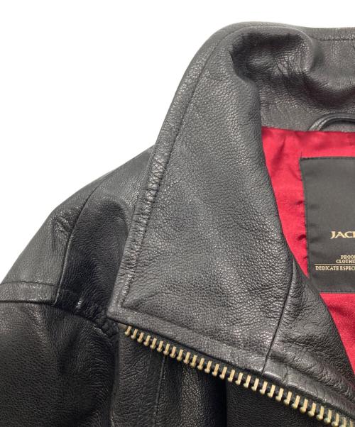 JACKROSE（ジャックローズ）JACKROSE (ジャックローズ) ダブルジップレザージャケット ブラック サイズ:5の古着・服飾アイテム