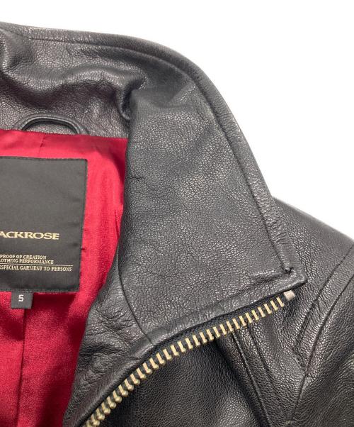 JACKROSE（ジャックローズ）JACKROSE (ジャックローズ) ダブルジップレザージャケット ブラック サイズ:5の古着・服飾アイテム