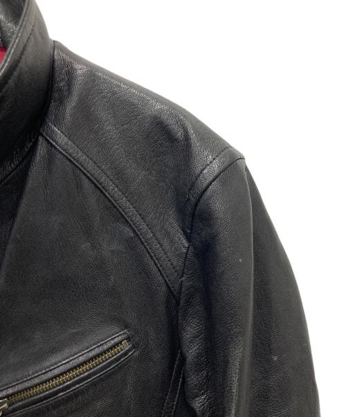 JACKROSE（ジャックローズ）JACKROSE (ジャックローズ) ダブルジップレザージャケット ブラック サイズ:5の古着・服飾アイテム