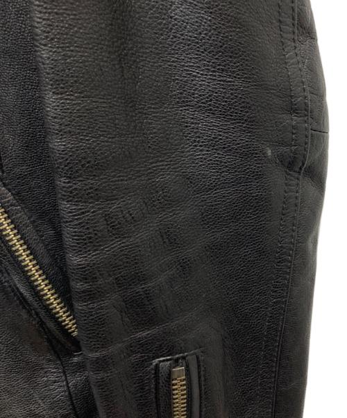 JACKROSE（ジャックローズ）JACKROSE (ジャックローズ) ダブルジップレザージャケット ブラック サイズ:5の古着・服飾アイテム
