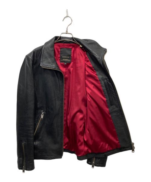 JACKROSE（ジャックローズ）JACKROSE (ジャックローズ) ダブルジップレザージャケット ブラック サイズ:5の古着・服飾アイテム