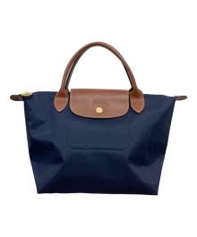 LONGCHAMP（ロンシャン）の古着「ル プリアージュオリジナルSトップハンドルバッグ」｜ネイビー