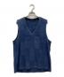FRANK LEDER（フランクリーダー）の古着「Structured Cotton & Linen Vest」｜ネイビー