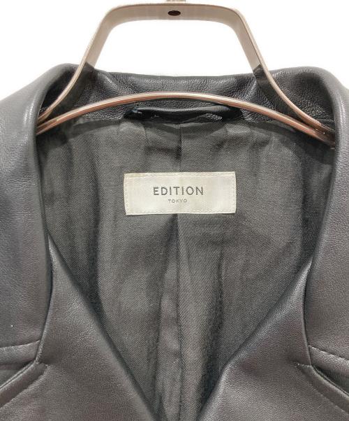 edition（エディション）edition (エディション) ラムレザーダブルライダースジャケット ブラック サイズ:XSの古着・服飾アイテム