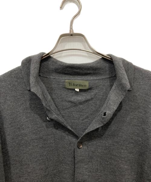 Y's for men（ワイズフォーメン）Y's for men (ワイズフォーメン) 襟付ウールニット グレー サイズ:３の古着・服飾アイテム