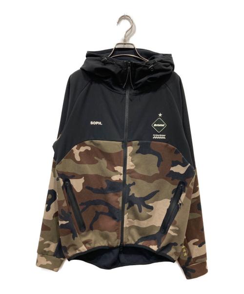 F.C.R.B.（エフシーレアルブリストル）F.C.R.B. (エフシーレアルブリストル) VENTILATION HOODIE ブラック×カーキ サイズ:Mの古着・服飾アイテム