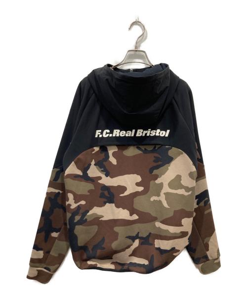 F.C.R.B.（エフシーレアルブリストル）F.C.R.B. (エフシーレアルブリストル) VENTILATION HOODIE ブラック×カーキ サイズ:Mの古着・服飾アイテム