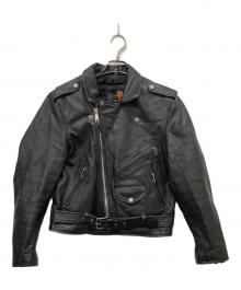 CUIRS LONDON（キュイーロンドン）の古着「ダブルライダースジャケット」｜ブラック