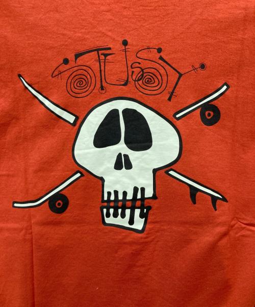 stussy（ステューシー）stussy (ステューシー) SURF SKATE SKULL TEE オレンジ サイズ:Lの古着・服飾アイテム