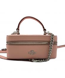 COACH（コーチ）の古着「トレイン ケース クロスボディ」｜ピンク