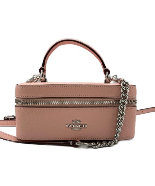COACH（コーチ）COACH (コーチ) トレイン ケース クロスボディ ピンクの古着・服飾アイテム