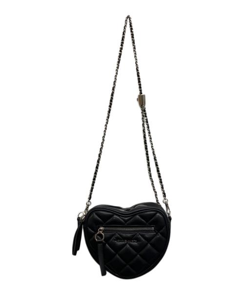 CHARLES & KEITH（チャールズアンドキース）CHARLES & KEITH (チャールズアンドキース) Philomena フィロメナ キルトハートクロスボディバッグ ブラック サイズ:下記参照の古着・服飾アイテム