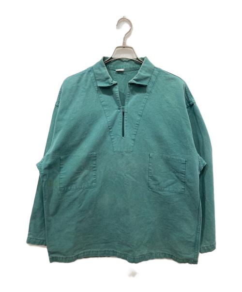 USED（ユーズド）USED (ユーズド) フレンチワーク フィッシャーマンスモックシャツ グリーン サイズ:XLの古着・服飾アイテム