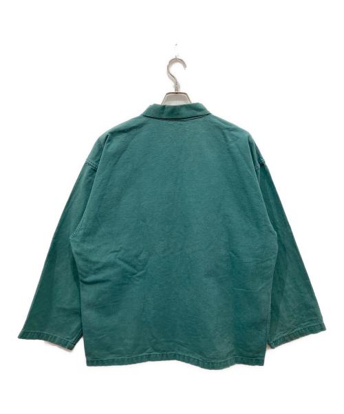 USED（ユーズド）USED (ユーズド) フレンチワーク フィッシャーマンスモックシャツ グリーン サイズ:XLの古着・服飾アイテム
