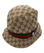GUCCIグッチ）の古着「GGキャンバスシェリーラインバケットハット」｜ブラウン