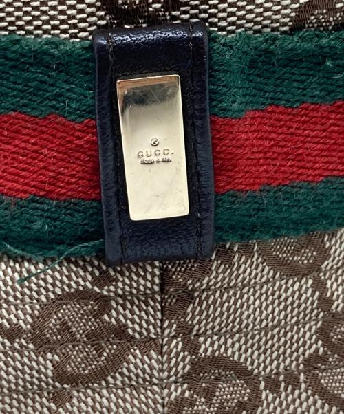 GUCCI（グッチ）GUCCI (グッチ) GGキャンバスシェリーラインバケットハット ブラウンの古着・服飾アイテム