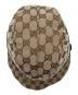 中古・古着 GUCCI (グッチ) GGキャンバスシェリーラインバケットハット ブラウン：13000円