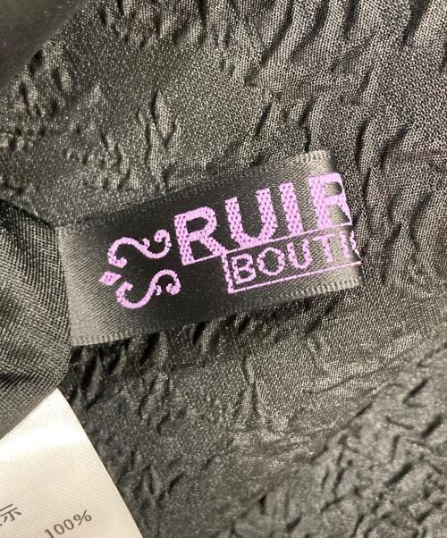 RUIRUE BOUTIQUE（ルイルエブティック）RUIRUE BOUTIQUE (ルイルエブティック) シアーランタンスリーブふくれジャカードドレス ブラック サイズ:Lの古着・服飾アイテム