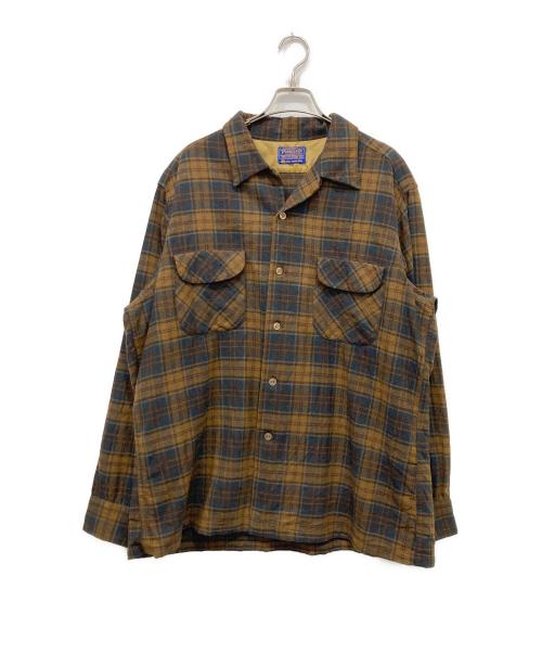 PENDLETON（ペンドルトン）PENDLETON (ペンドルトン) 60s ボードシャツ ブラウン サイズ:XLの古着・服飾アイテム