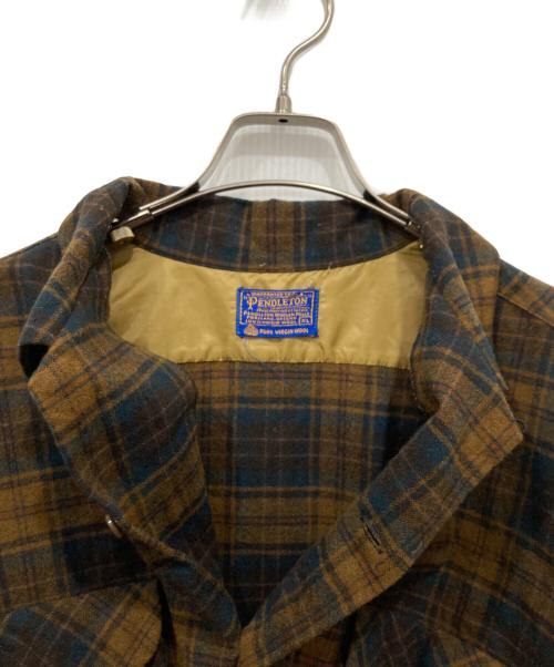 PENDLETON（ペンドルトン）PENDLETON (ペンドルトン) 60s ボードシャツ ブラウン サイズ:XLの古着・服飾アイテム