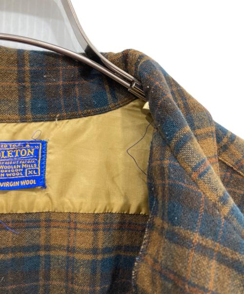 PENDLETON（ペンドルトン）PENDLETON (ペンドルトン) 60s ボードシャツ ブラウン サイズ:XLの古着・服飾アイテム