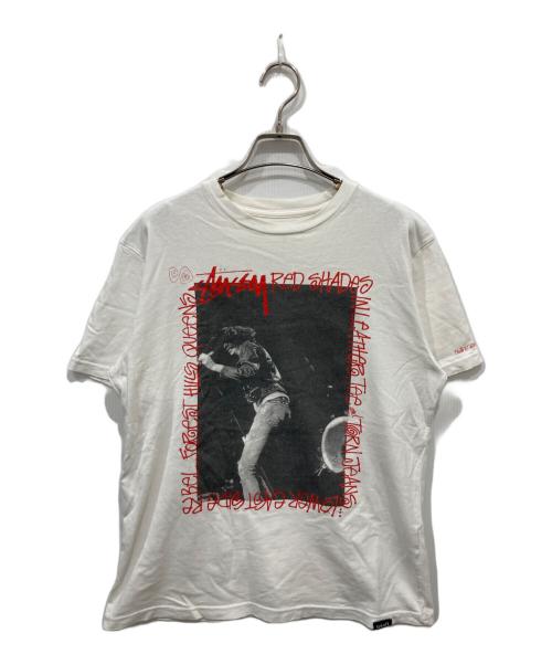 stussy（ステューシー）stussy (ステューシー) Schott (ショット) Joey Ramone フォトTシャツ ホワイト サイズ:Mの古着・服飾アイテム