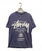 stussyステューシー）の古着「プリントTシャツ」｜ネイビー