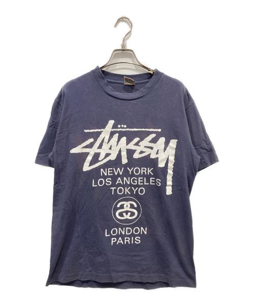 stussy（ステューシー）stussy (ステューシー) プリントTシャツ ネイビー サイズ:Mの古着・服飾アイテム