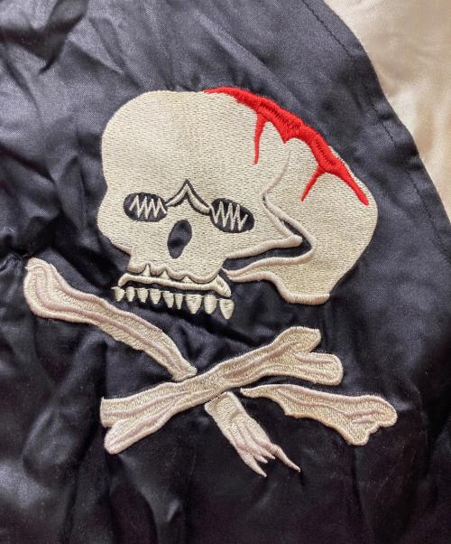 OBORO（オボロ）OBORO (オボロ) ドクロ刺繍スカジャン ブラック サイズ:Lの古着・服飾アイテム
