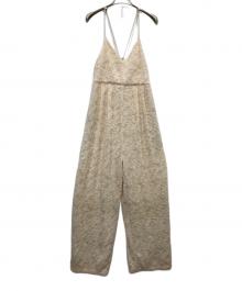 CLANE（クラネ）の古着「FRINGE CAMISOLE ALL IN ONE / フリンジ キャミソール オールインワン」｜アイボリー