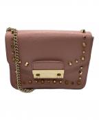 FURLAフルラ）の古着「メトロポリタンスタッズショルダーバッグ」｜ピンク