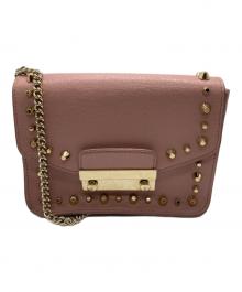 FURLA（フルラ）の古着「メトロポリタンスタッズショルダーバッグ」｜ピンク