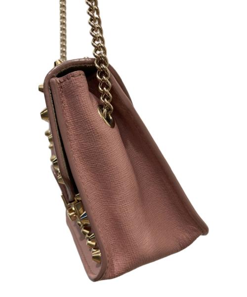 FURLA（フルラ）FURLA (フルラ) メトロポリタンスタッズショルダーバッグ ピンクの古着・服飾アイテム