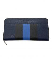 COACH（コーチ）の古着「ラウンドジップロングウォレット」｜ネイビー