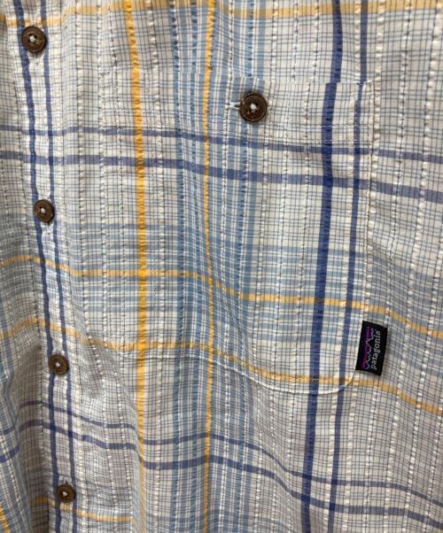 Patagonia（パタゴニア）Patagonia (パタゴニア) 半袖チェックシャツ ブルー サイズ:Mの古着・服飾アイテム
