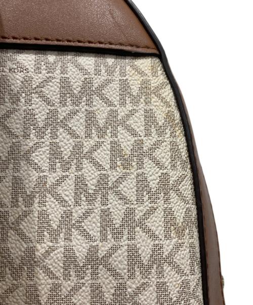 MICHAEL KORS（マイケルコース）MICHAEL KORS (マイケル・コース) リュック ホワイト×ブラウンの古着・服飾アイテム