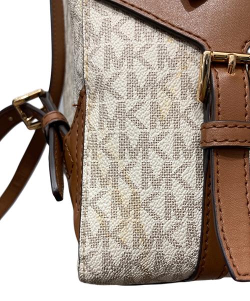 MICHAEL KORS（マイケルコース）MICHAEL KORS (マイケル・コース) リュック ホワイト×ブラウンの古着・服飾アイテム