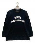 WHITE MOUNTAINEERINGホワイトマウンテ二アニング）の古着「LOGO APPLIQUED L/S T-SHIRT」｜ブラック