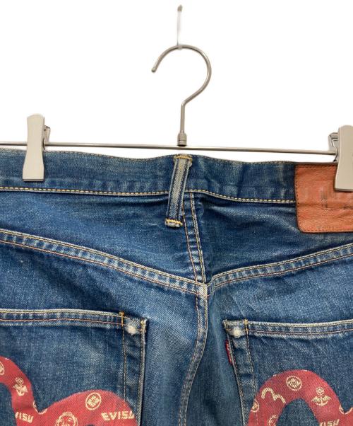 EVISU（エヴィス）EVISU (エヴィス) NO2 カモメペイントデニムパンツ インディゴ サイズ:32の古着・服飾アイテム