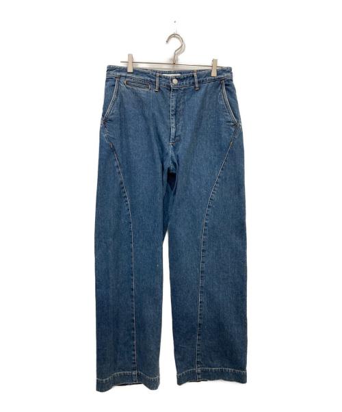 jieda（ジエダ）jieda (ジエダ) DRAPING DENIM PANTS インディゴ サイズ:2の古着・服飾アイテム