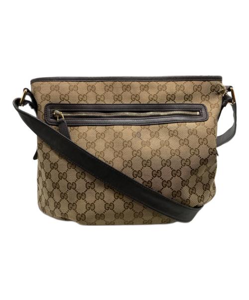 GUCCI（グッチ）GUCCI (グッチ) GGキャンバス ショルダーバッグ ベージュの古着・服飾アイテム