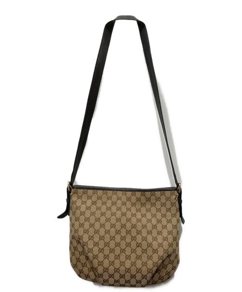 GUCCI（グッチ）GUCCI (グッチ) GGキャンバス ショルダーバッグ ベージュの古着・服飾アイテム