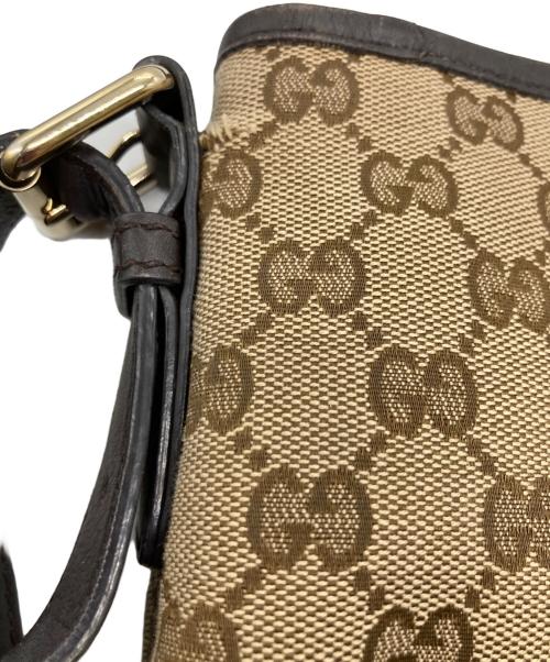 GUCCI（グッチ）GUCCI (グッチ) GGキャンバス ショルダーバッグ ベージュの古着・服飾アイテム