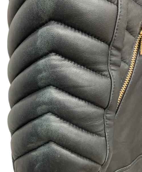 VERSACE（ヴェルサーチェ）VERSACE (ヴェルサーチェ) H&M (エイチアンドエム) スタッズレザージャケット ブラック サイズ:XSの古着・服飾アイテム